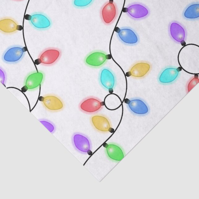 Papier Mousseline Lumières de Noël colorées (Détail)