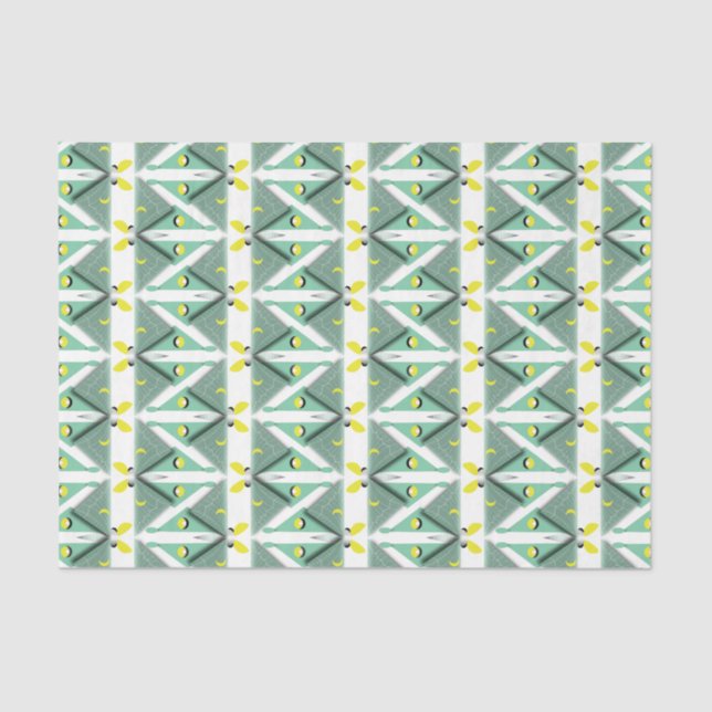 Papier Mousseline Luna Moth géométrique (Recto)