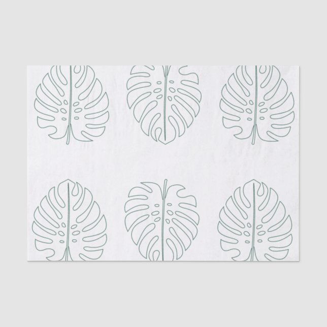 Papier Mousseline Lundi Monstera (Recto)