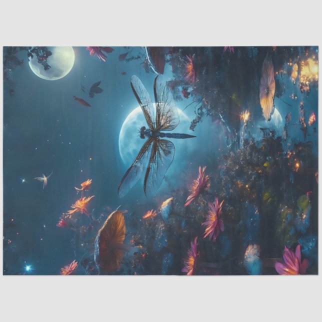 Papier Mousseline Lune dragonfly (Recto)