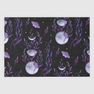 Papier Mousseline Lune pourpre et papillon