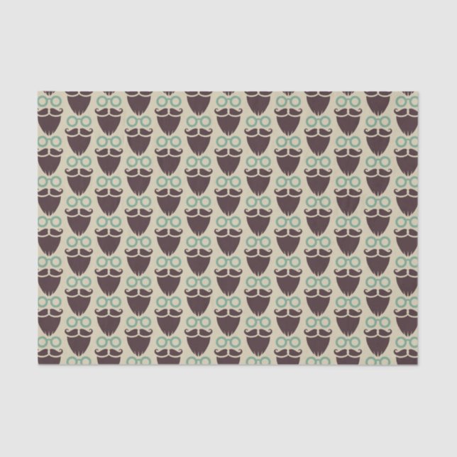 Papier Mousseline Lunettes de moustache de la barbe papier motif (Recto)