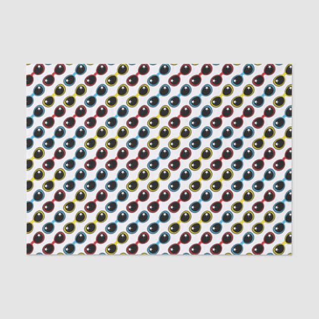 Papier Mousseline Lunettes de soleil rétro teintes primaires rouge j (Recto)