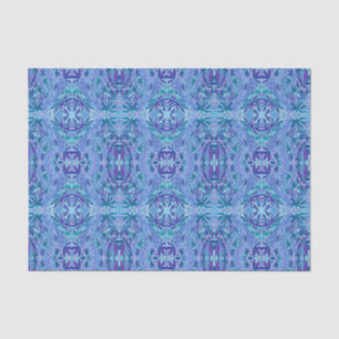 Papier Mousseline Lupine Fleur Bohême Boho Arabesque Motif Bleu