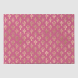 Papier Mousseline Lux Gold Fleur de Lis et Raspberry Sorbet