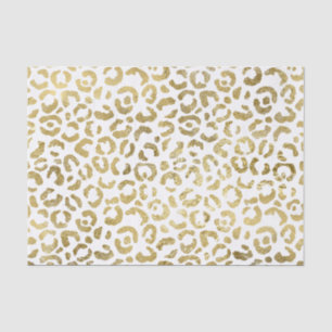 Papier Mousseline Luxueux Empreinte de léopard Glam Gold