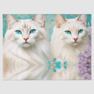 Papier Mousseline Lynx Point Siamese Portrait Art