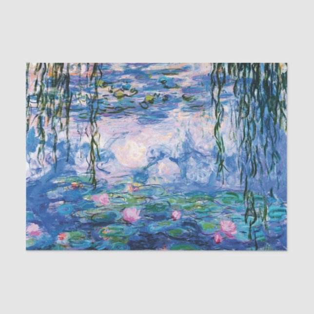 Papier Mousseline Lys d'eau par Claude Monet Tissue Paper (Recto)
