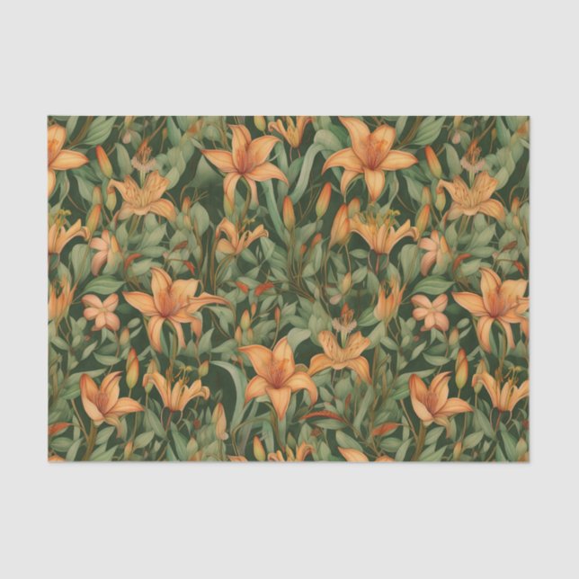 Papier Mousseline Lys orange (Recto)