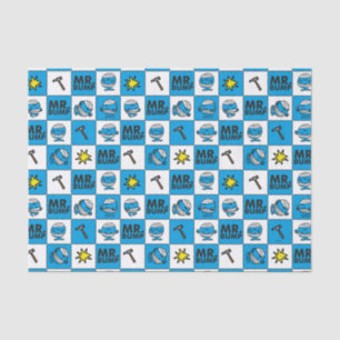 Papier Mousseline M. Bump Mosaïque En Motif Bleu