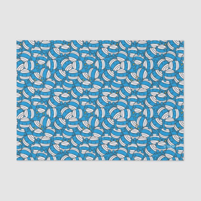Papier Mousseline M. Bump | Motif de confusion bleu (Recto)