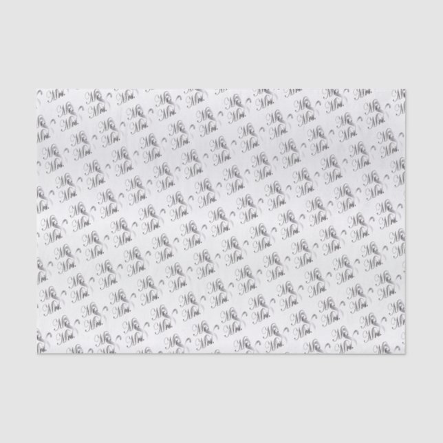 Papier Mousseline M. Et Mme Motif (Recto)