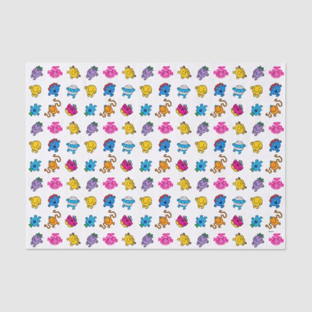 Papier Mousseline M. Men & Little Miss | Danse Motif (Recto)