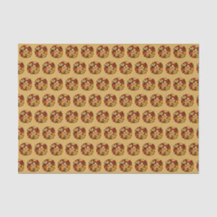 Papier Mousseline Mabon Automne Equinox Wreath on Fall Gold