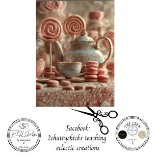 Papier Mousseline Macarons de la fête de thé découpée vintage Wonder
