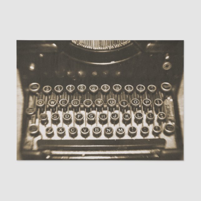 Papier Mousseline Machine à écrire vintage (Recto)