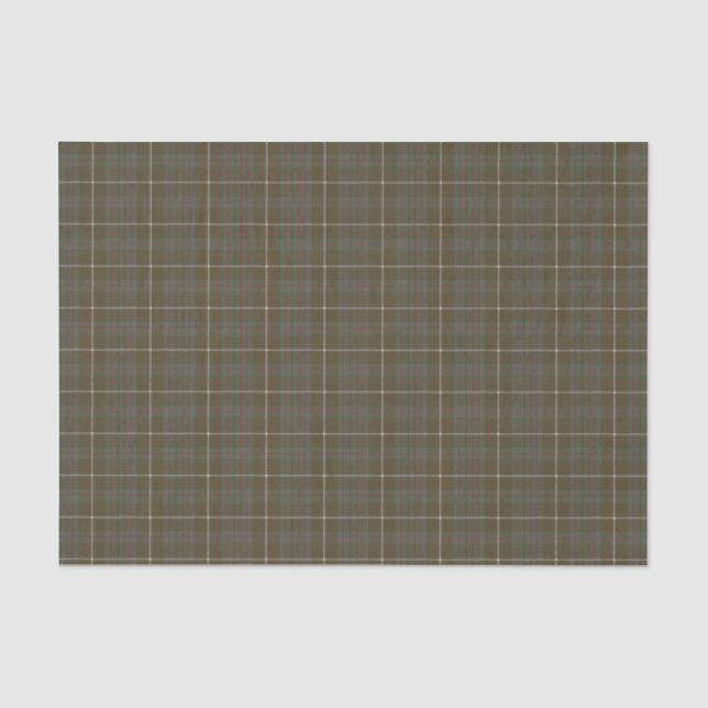 Papier Mousseline MacIntyre Chasse Tartan écossais Patiné (Recto)