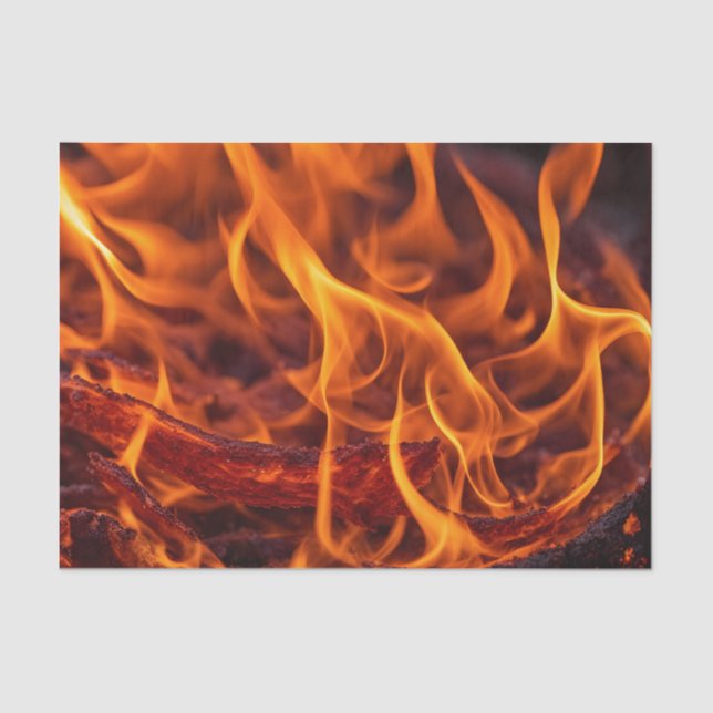 Papier Mousseline macro Flamme d'incendie (Recto)
