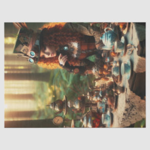 Papier Mousseline Mad Hatter Steampunk Vintage Victorian Lady