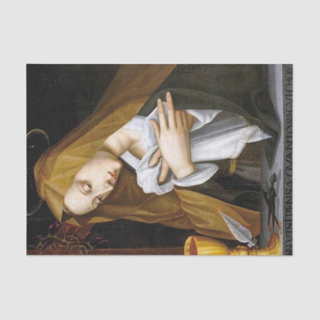 Papier Mousseline Madonna peinte par Plautilla Nelli (Recto)