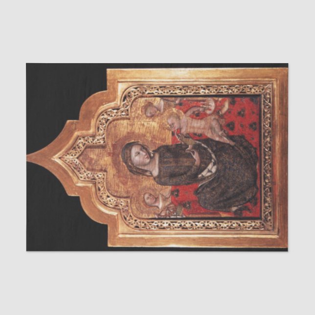 Papier Mousseline MADONNE DE Noël HUMILITAIRE (Recto)