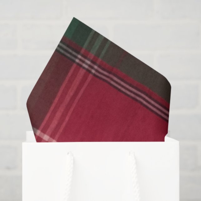 Papier Mousseline Madras moderne Plaid Carré Motif Caraïbes (Sac cadeau)