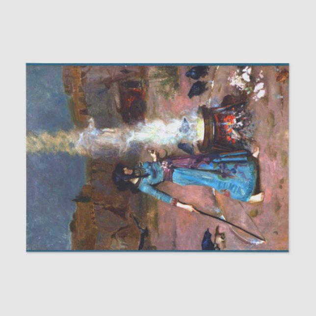 Papier Mousseline Magic Circle John William WaterHouse (Recto)