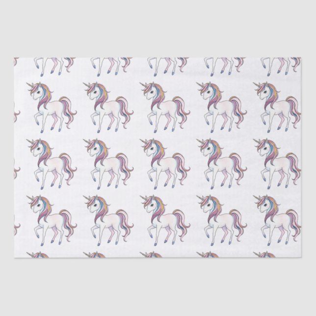 Papier Mousseline Magical Unicorn Dreams - Whimsical Imaginaire Desi (Recto)