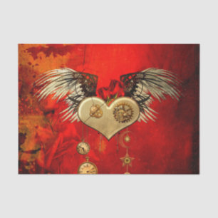 Papier Mousseline Magnifique coeur steampunk