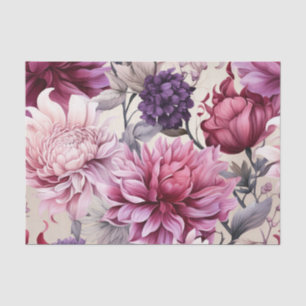 Papier Mousseline Magnifique ensemble de grandes fleurs botaniques