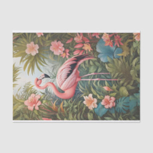 Papier Mousseline Magnifique oiseau de Flamant rose rose tropical