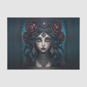 Papier Mousseline Magnifique Teller Gitan Fortune Femme Découpage