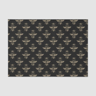 Papier Mousseline Main vintage d'or illustrée Queen Bee avec couronn
