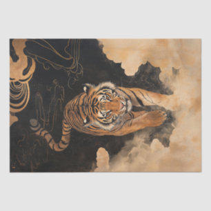 Papier Mousseline Majestic Tiger Walk Bold Aquarelle Art