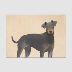 Papier Mousseline Manchester Terrier Peinture Art animal original