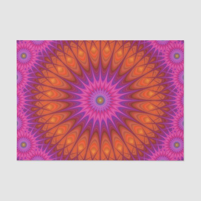 Papier Mousseline Mandala chaud (Recto)