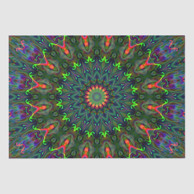 Papier Mousseline mandala couleur rgb (Recto)
