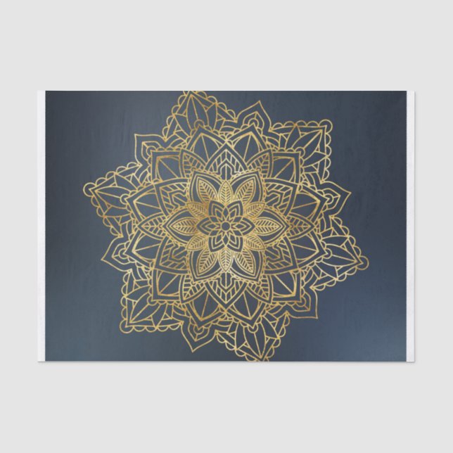 Papier Mousseline Mandala d'or (Recto)