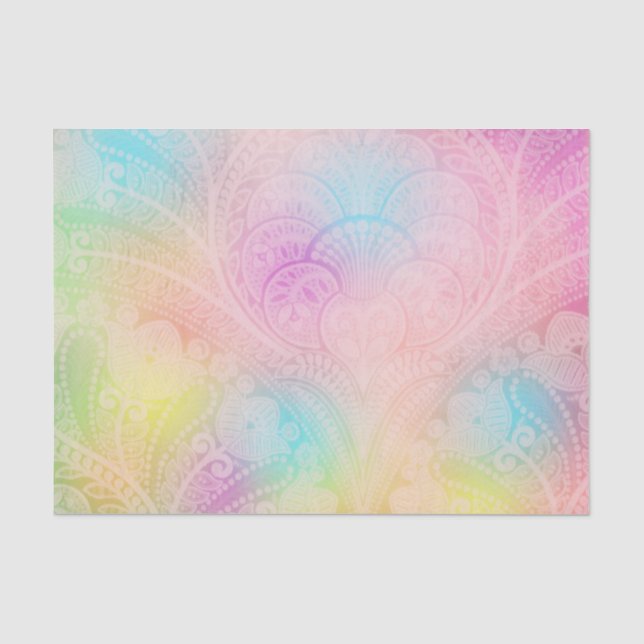 Papier Mousseline Mandala Pastel (Recto)