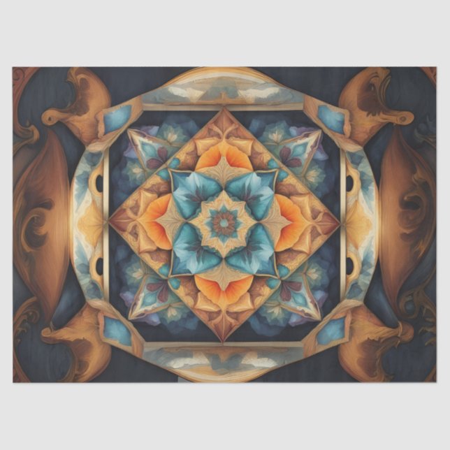 Papier Mousseline Mandala Softly Color découpage (Recto)