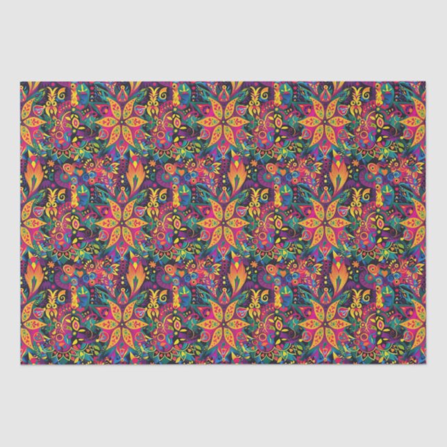 Papier Mousseline Mandalas Diwali (Recto)