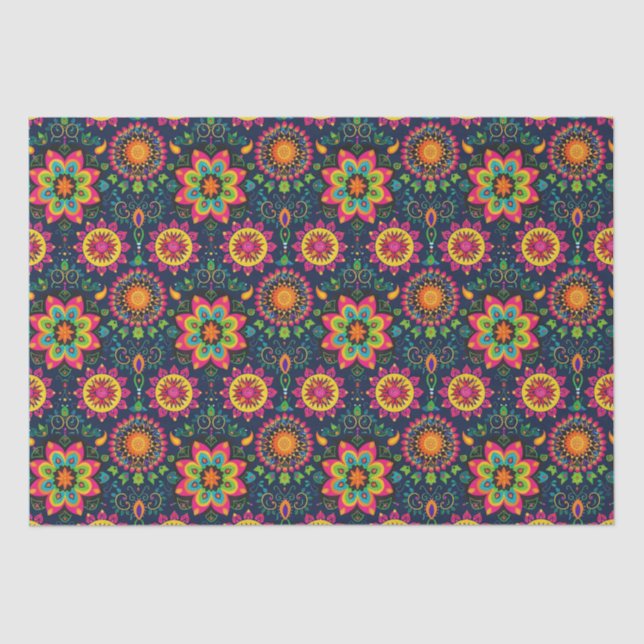 Papier Mousseline Mandalas Diwali (Recto)