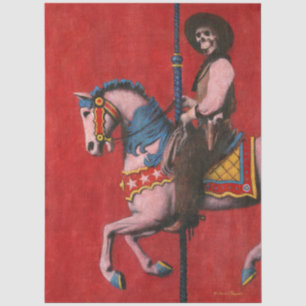 Papier Mousseline Manège du cowboy squelette
