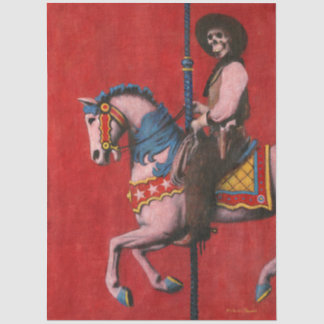Papier Mousseline Manège du cowboy squelette
