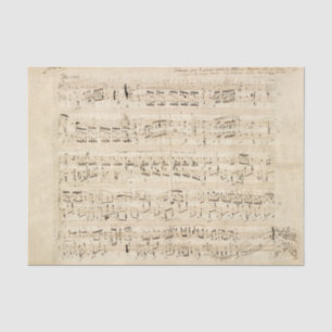 Papier Mousseline Manuscrit de la Chopin de musique de la feuille d'