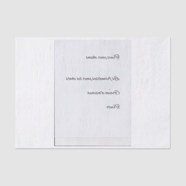 Papier Mousseline Manuscrit français renversé pour des festins (Recto)