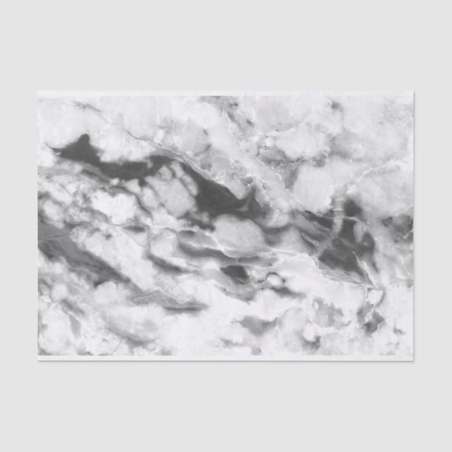 Papier Mousseline Marbre blanc et gris (Recto)