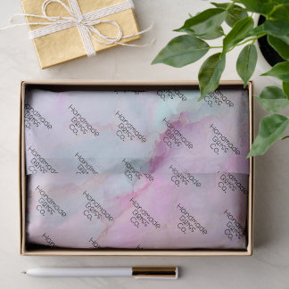 Papier Mousseline Marbre coloré rose doux