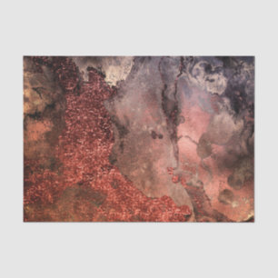 Papier Mousseline Marbre de cuivre brillant d'émeraude d'encre de