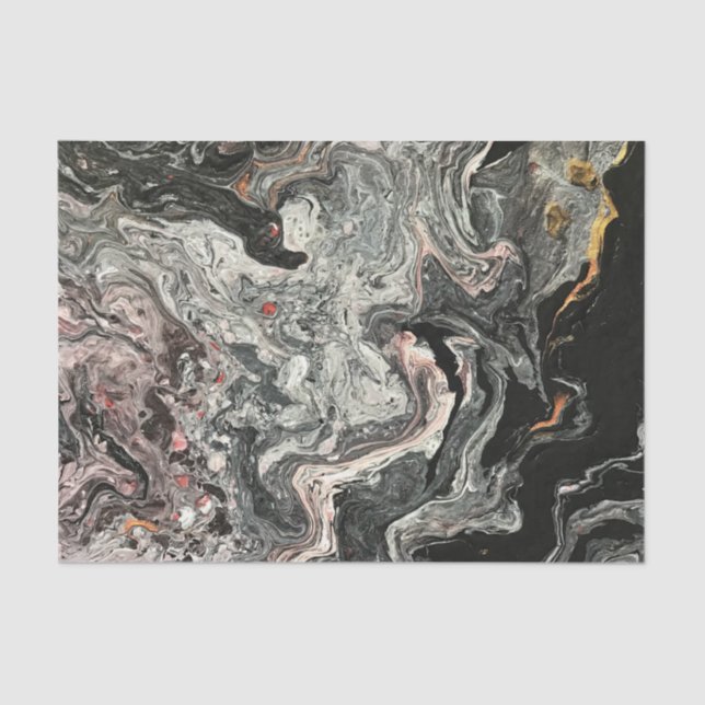 Papier Mousseline Marbre de fluide d'agate (Recto)